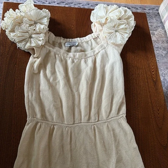 St John Evening Knit Cream Puff Sleeve Dress 10 - Picture 3 of 12